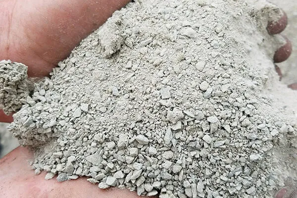 Scoop of fine blue-grey limestone #10 screenings
